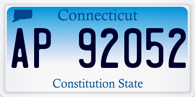 CT license plate AP92052