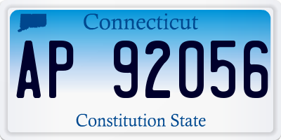 CT license plate AP92056