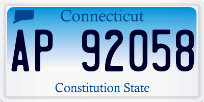 CT license plate AP92058