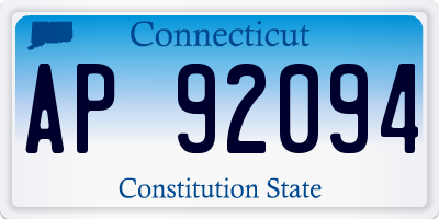 CT license plate AP92094