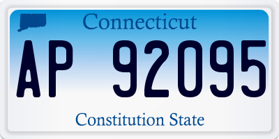 CT license plate AP92095