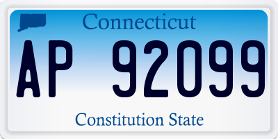 CT license plate AP92099