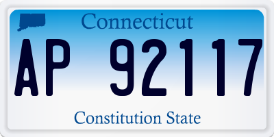 CT license plate AP92117