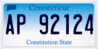 CT license plate AP92124