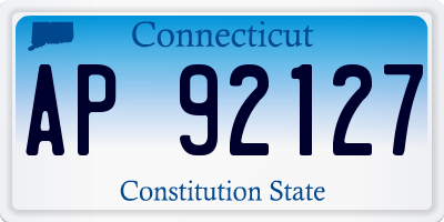 CT license plate AP92127