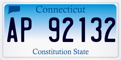 CT license plate AP92132