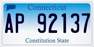 CT license plate AP92137