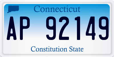 CT license plate AP92149