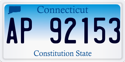 CT license plate AP92153
