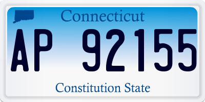 CT license plate AP92155