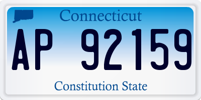CT license plate AP92159