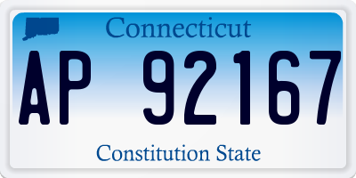 CT license plate AP92167
