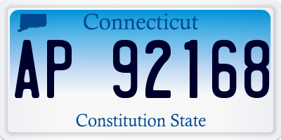 CT license plate AP92168