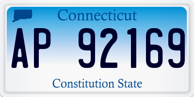 CT license plate AP92169