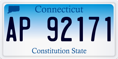 CT license plate AP92171