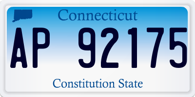 CT license plate AP92175