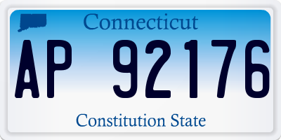 CT license plate AP92176