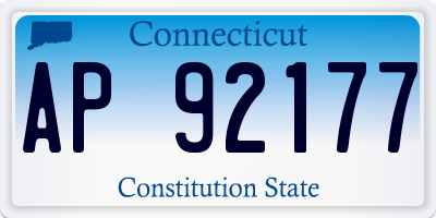 CT license plate AP92177