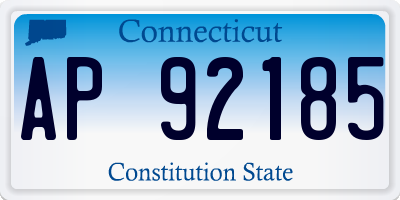 CT license plate AP92185