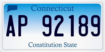 CT license plate AP92189