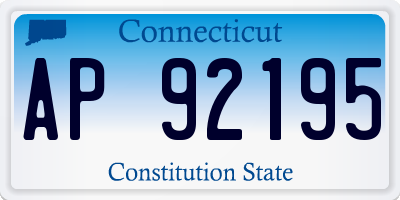 CT license plate AP92195