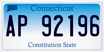 CT license plate AP92196