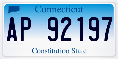 CT license plate AP92197