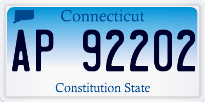 CT license plate AP92202