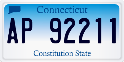 CT license plate AP92211