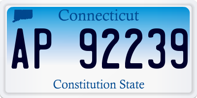 CT license plate AP92239