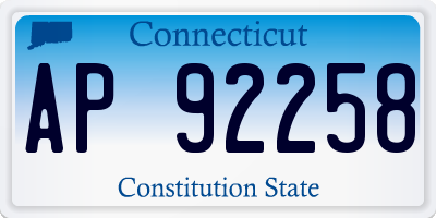 CT license plate AP92258