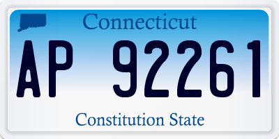 CT license plate AP92261