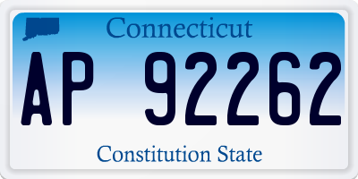 CT license plate AP92262