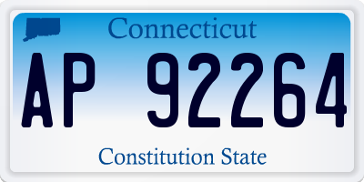CT license plate AP92264