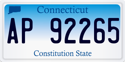 CT license plate AP92265