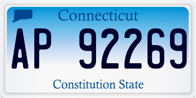 CT license plate AP92269