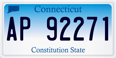 CT license plate AP92271