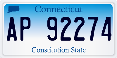 CT license plate AP92274
