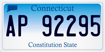CT license plate AP92295