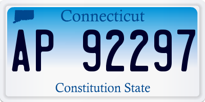 CT license plate AP92297