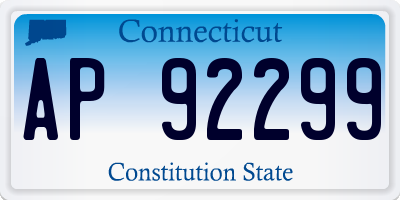 CT license plate AP92299