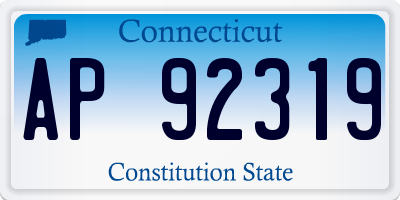 CT license plate AP92319