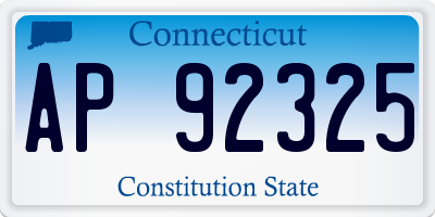 CT license plate AP92325