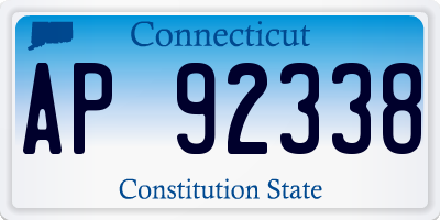 CT license plate AP92338