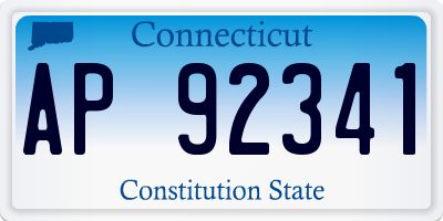 CT license plate AP92341
