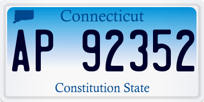CT license plate AP92352