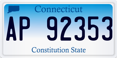 CT license plate AP92353