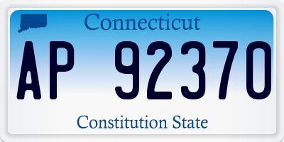 CT license plate AP92370