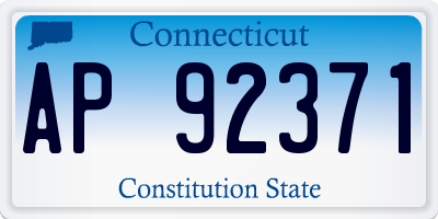 CT license plate AP92371