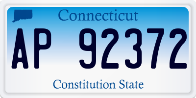 CT license plate AP92372